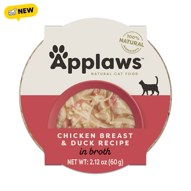 Applaws Natural Chicken Breast with Duck in Broth Wet Cat Food, 2.12 oz., Case of 10 - Carousel image #1