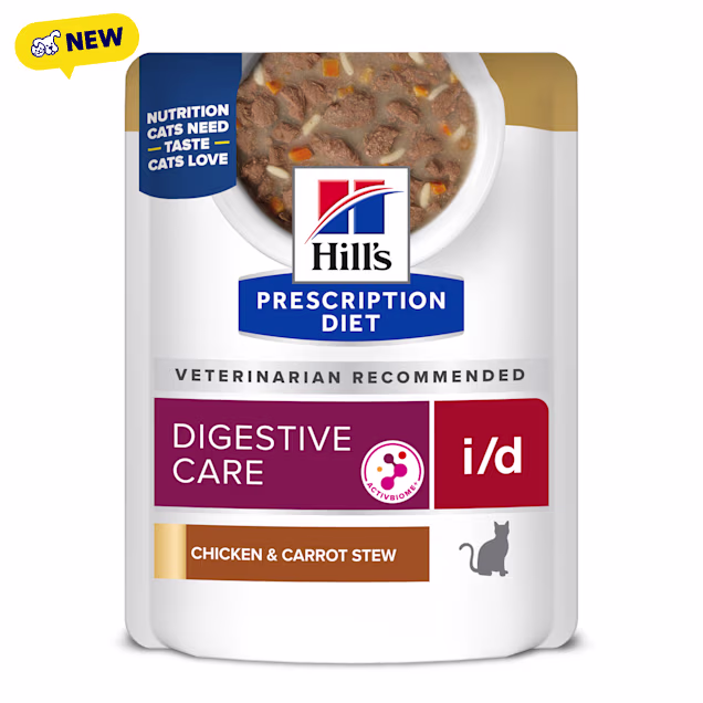 Hill's Prescription Diet i/d Digestive Care Chicken & Carrot Stew Wet Cat Food, 2.8 oz., Case of 24 - Carousel image #1