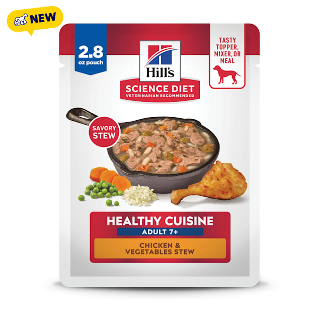 Hill's Science Diet Adult Senior 7+ Healthy Cuisine Chicken & Vegetables Stew Wet Dog Food, 2.8 oz. - Carousel image #1