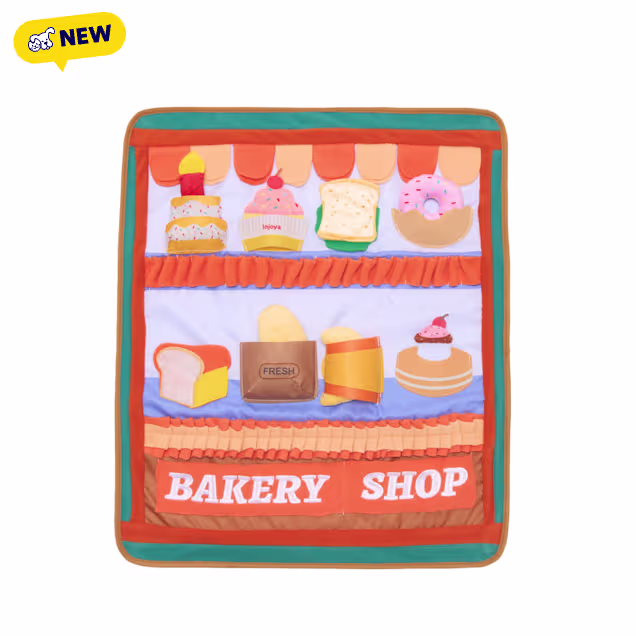 Injoya Pastry Shoppe Interactive Puzzle Snuffle Mat for Dogs and Cats, 10" L X 10" W X 2" H - Carousel image #1