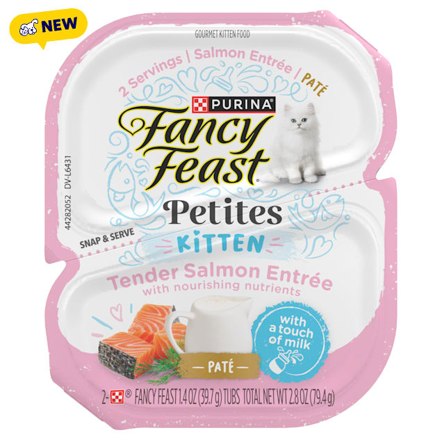 Purina Fancy Feast Gourmet Gravy Petites Tender Salmon Pate Gourmet Wet Kitten Food, 2.8 oz. - Carousel image #1