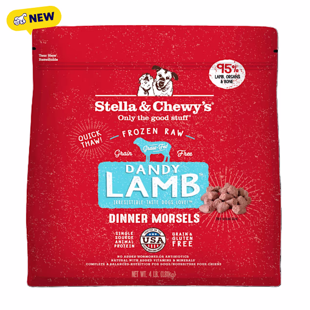 Stella & Chewy's Frozen Dandy Lamb Morsels Dog Food, 4 lbs. - Carousel image #1