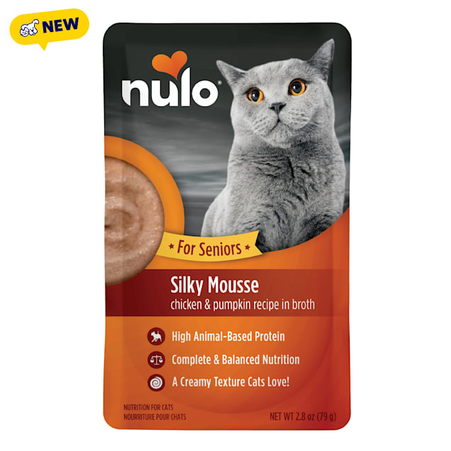 Nulo Silky Mousse Chicken & Pumpkin Recipe in Broth Nutrition for Senior Cats, 2.8 oz., Case of 12 - Carousel image #1