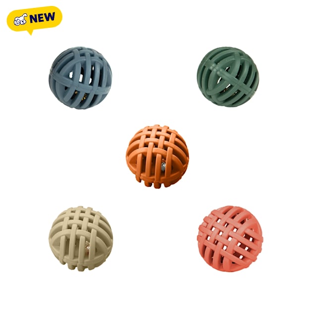 Harry Barker Rubber Ball Cat Toy, Small, Pack of 5 - Carousel image #1