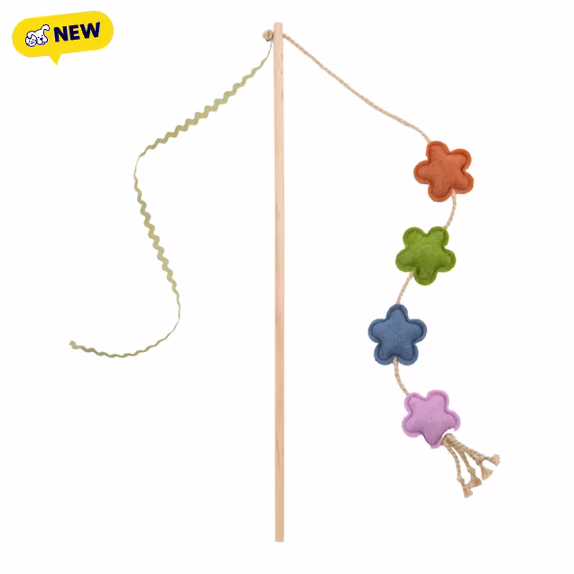 Harry Barker Flower Teaser Cat Toy, Small - Carousel image #1