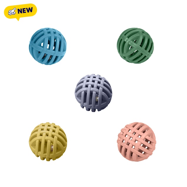 Harry Barker Pastel Rubber Ball Cat Toy, Small, Pack of 5 - Carousel image #1