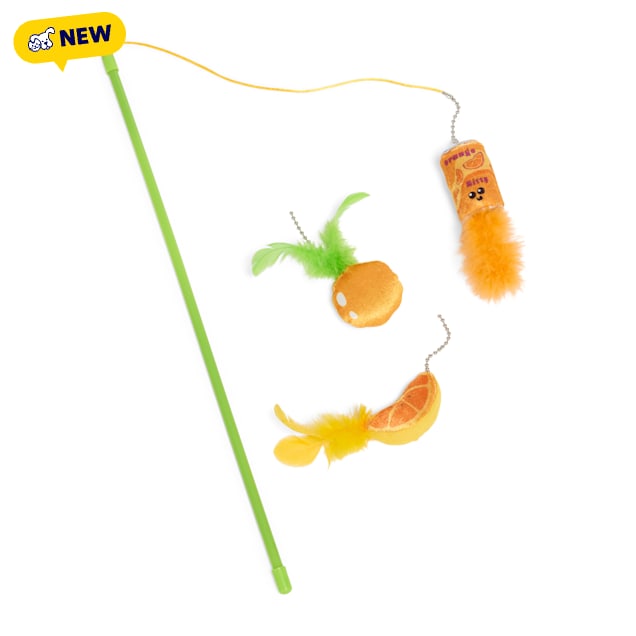 Leaps & Bounds Orange Teaser Cat Toy, Large - Carousel image #1