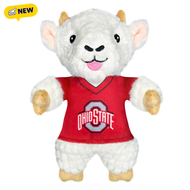 Pets First NCAA Ohio State Goat Plush Dog Toy, Medium - Carousel image #1