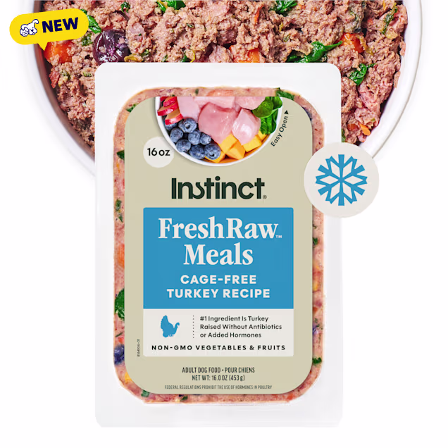 Instinct FreshRaw Meals Cage-Free Turkey Recipe Dog Food, 16 oz. - Carousel image #1
