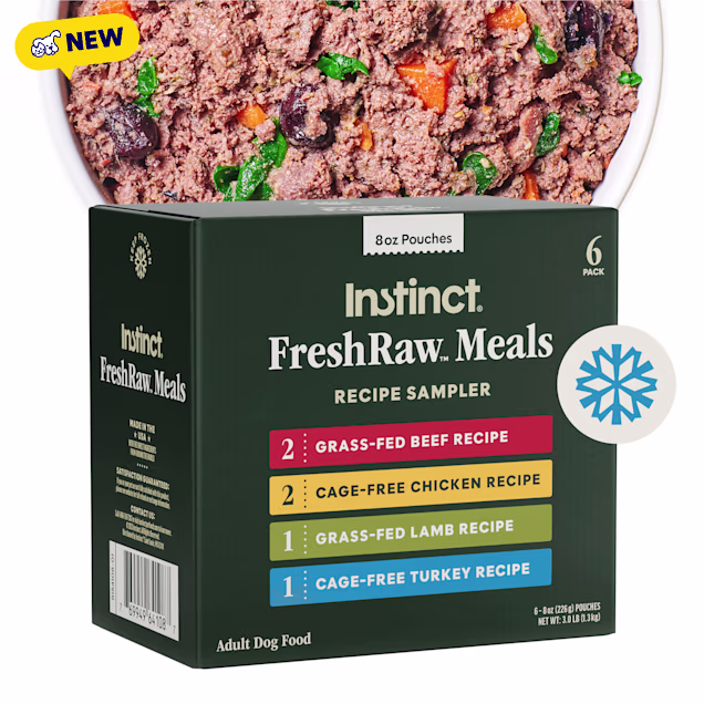 Instinct FreshRaw Meals Recipe Sampler Dog Food Variety Pack, 8 oz., Count of 6 - Carousel image #1
