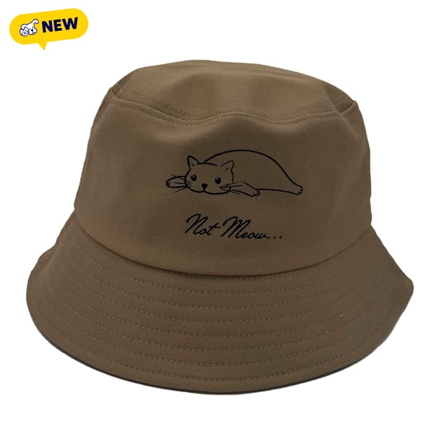 Zanden Not Meow Flax and Black Bucket Hat - Carousel image #1