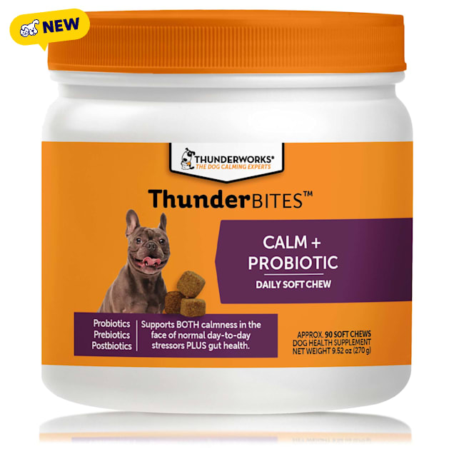 ThunderWorks ThunderBites Calm+ Probiotic Daily Soft Chew for Dogs, 9.52 oz., Count of 90 - Carousel image #1