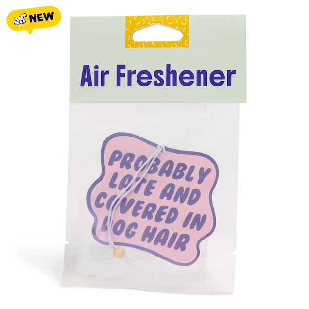 Oodles Probably Late and Covered in Dog Hair Hanging Air Freshener, Lavender Scent - Carousel image #1