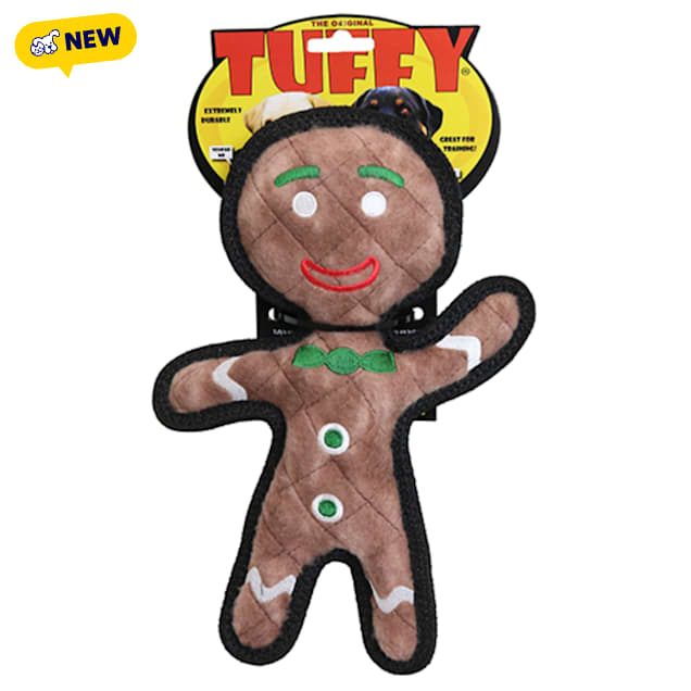 Tuffy Holiday Gingerbread Man Dog Toy, Medium - Carousel image #1