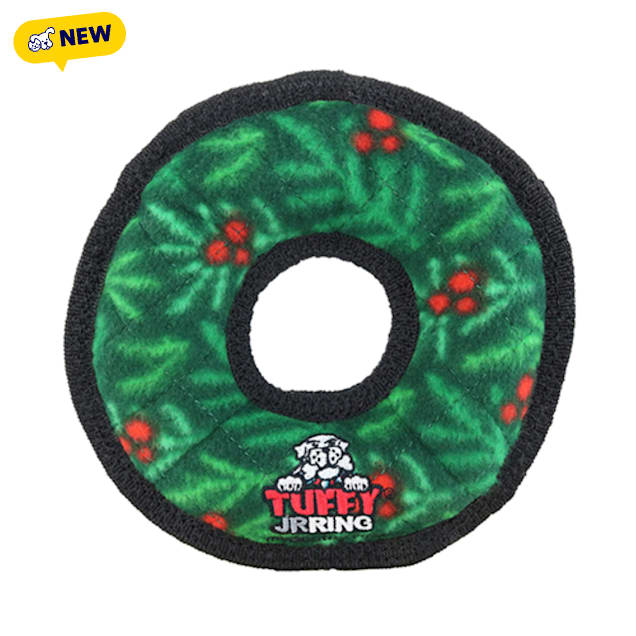 Tuffy Holiday Jr Ring Wreath Dog Toy, Small - Carousel image #1