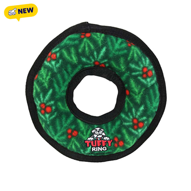 Tuffy Holiday Medium Ring Wreath Dog Toy, Medium - Carousel image #1