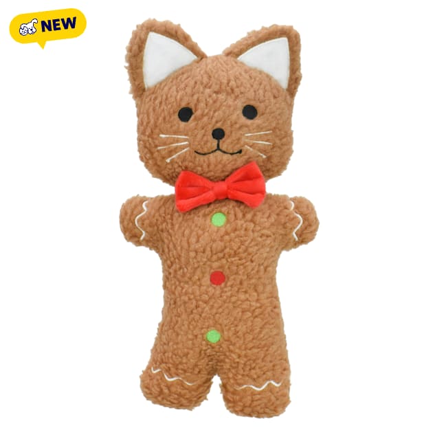Multipet International Holiday Gingerbread Cat Dog Toy, Small - Carousel image #1