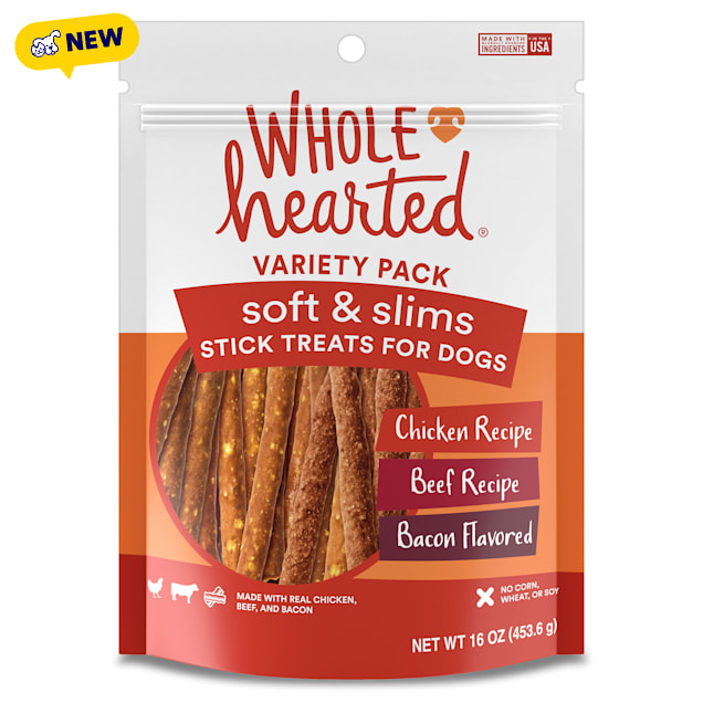 WholeHearted Grain Free Soft and Slim Dog Treat Stick Variety Pack, 16 oz. - Carousel image #1