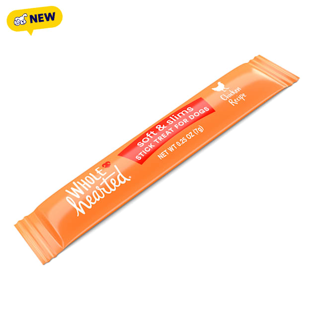 WholeHearted Grain Free Soft and Slim Chicken Recipe Dog Treat Stick, 0.25 oz. - Carousel image #1