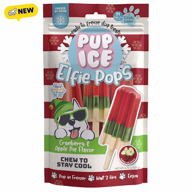 Pup Ice Rocket Lollies Holiday Cranberry, Apple and Vanilla Pie for Dogs, 4.76 oz., Count of 3 - Carousel image #1