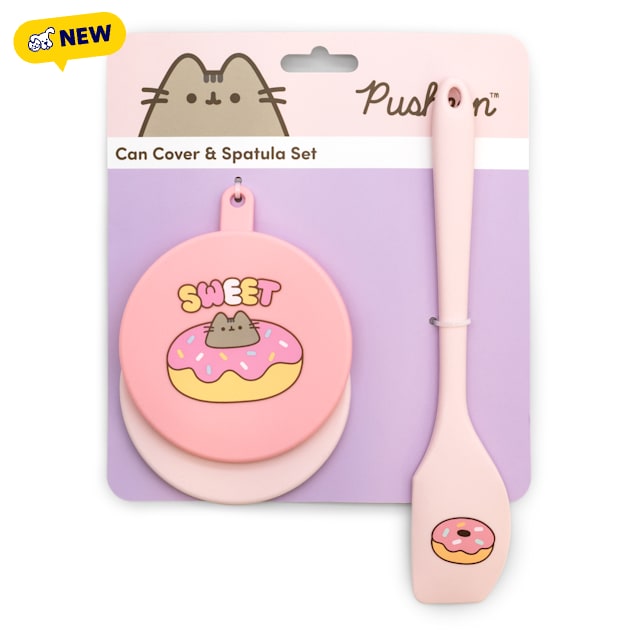 Pusheen Yum Sweet Can Covers & Mini Spatula Set for Cats, Pack of 3 - Carousel image #1