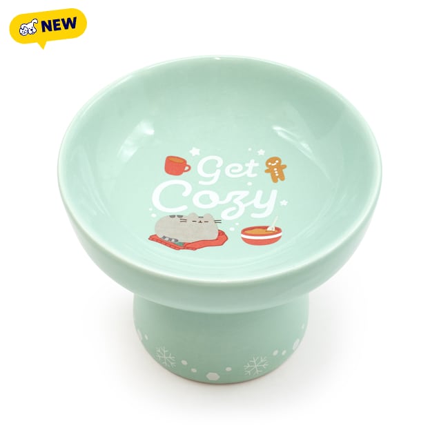 Pusheen Holiday Pedestal Cat Bowl, Assorted - Carousel image #1