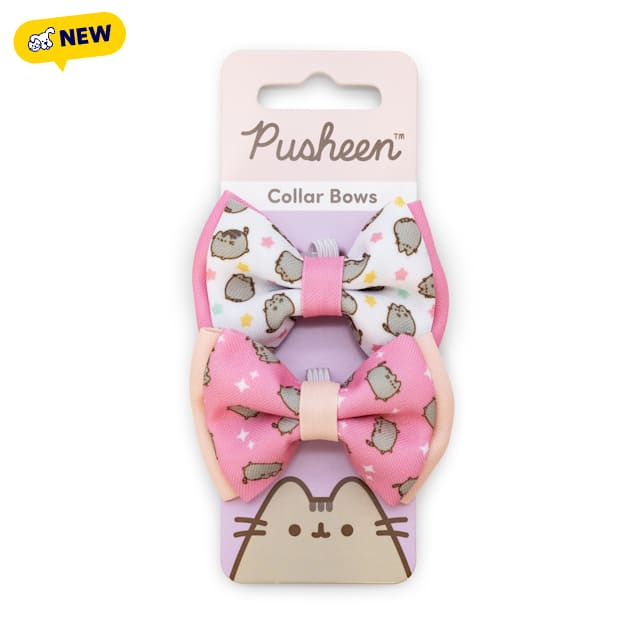 Pusheen Pink and White Star Cat Bows, Assorted, Pack of 2 - Carousel image #1