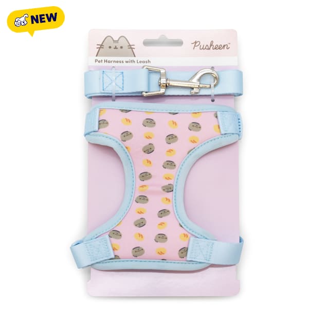 Pusheen Pink and blue Loaf Cat Harness & Leash, 5 " L, Assorted - Carousel image #1