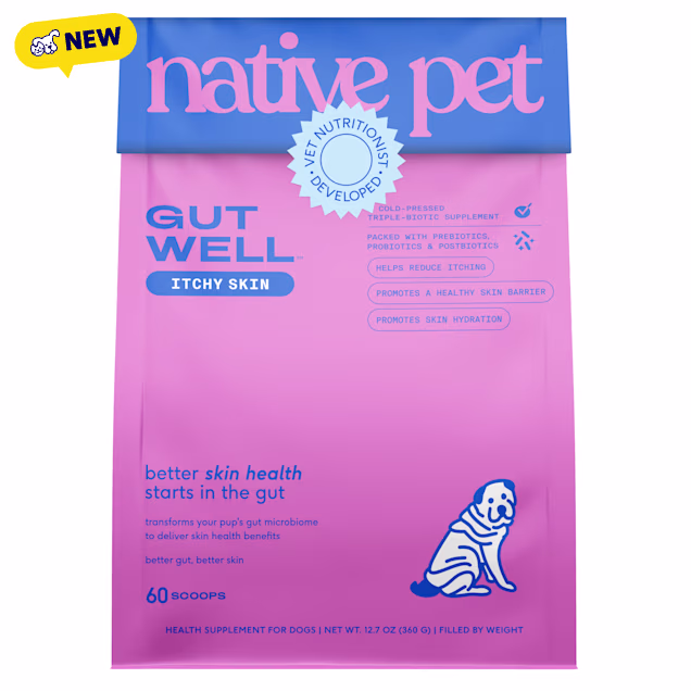 Native Pet GutWell Itchy Skin, Immune & Allergy Supplement for Dogs, 12.7 oz. - Carousel image #1