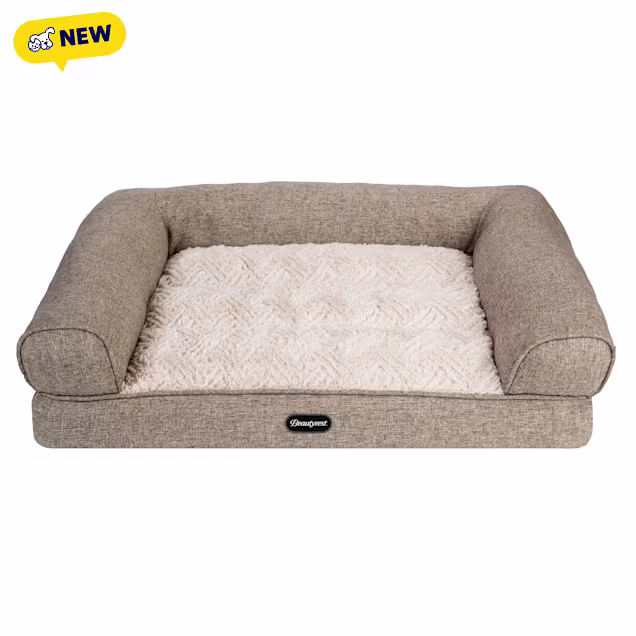 Beautyrest Lux Lounger Couch Pet Bed, 36" L X 27" W X 8" H, Gray, Large - Carousel image #1