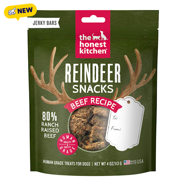 The Honest Kitchen Jerky Harvest Mini Bars Beef Recipe with Carrots & Apples Dog Treats, 4 oz. - Carousel image #1