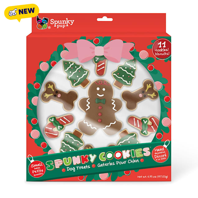 Spunky Pup Holiday Frosted Cookies Dog Treats Assorted, 6.95 oz. - Carousel image #1