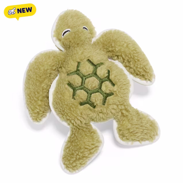 Petco Turtle Recycled Bottles Plush Dog Toy, Medium - Carousel image #1