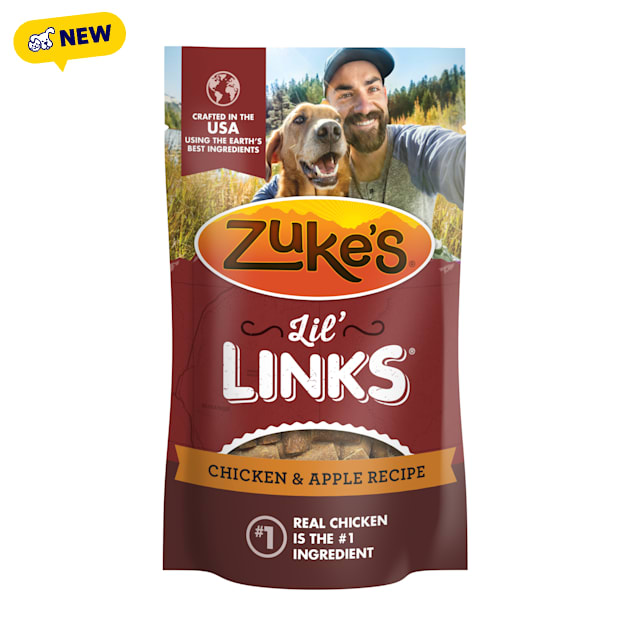 Zuke's Lil' Links Snacking Sausage made with Real Chicken & Apple Treats for Dogs of All Sizes, 3 oz. - Carousel image #1