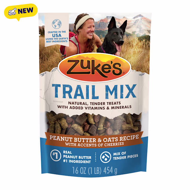 Zuke's Trail Mix Soft Dog Treats with Real Peanut Butter and Oats Recipe Treats for Dogs of All Sizes, 16 oz. - Carousel image #1