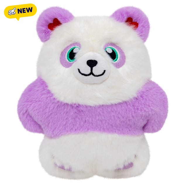 KONG Valentines Purple Snuzzles Panda Dog Toy, Small - Carousel image #1