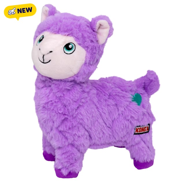 KONG Valentines Purple Scampers Llama Dog Toy, Medium - Carousel image #1