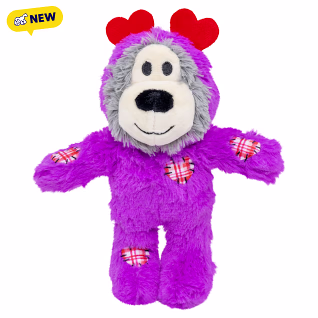 KONG Valentines Purple Wild Knots Bear Dog Toy, Small/Medium - Carousel image #1