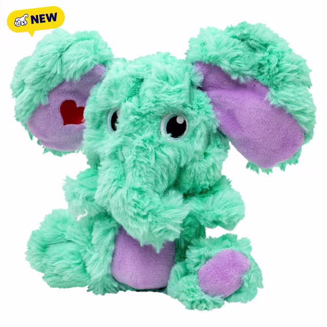 KONG Valentines Mint Scrumplez Elephant Dog Toy, Medium - Carousel image #1