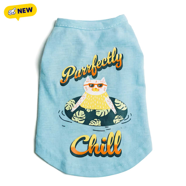 YOULY Purrfectly Chill Cat T-Shirt, X-Small - Carousel image #1