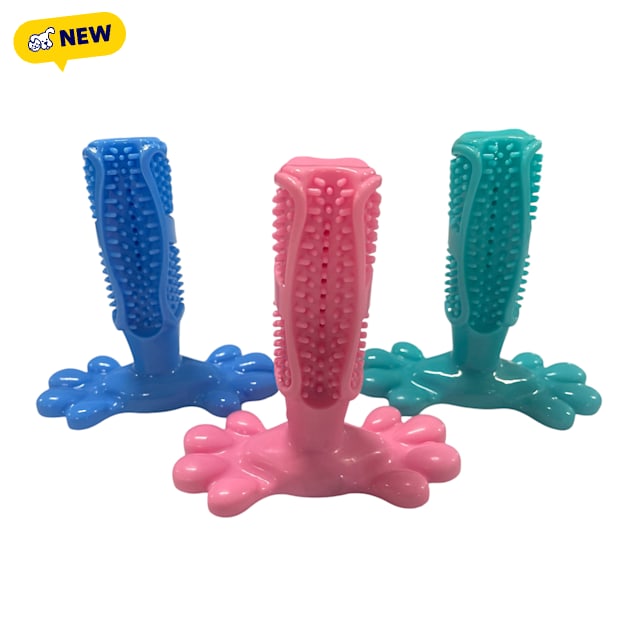 Piggy Poo and Crew Dental Stick or Peanut Butter Treat Toy - Eco-Friendly Chew Toys for Small Animals, Count of 3 - Carousel image #1