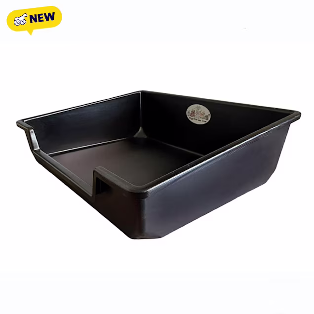 Piggy Poo and Crew Litter Box - for Pigs Dogs Rabbits Goats or Other Pets, Black, X-Large - Carousel image #1