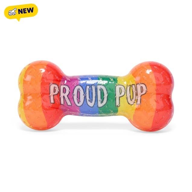 YOULY Proud Pup Rubber Bone Dog Toy, Medium - Carousel image #1