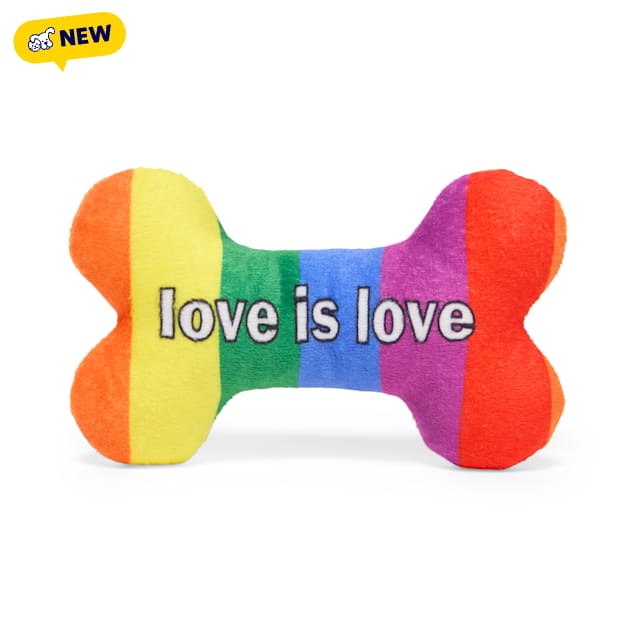 Petco 2 for $5 Love is Love Bone Plush Dog Toy, Small - Carousel image #1