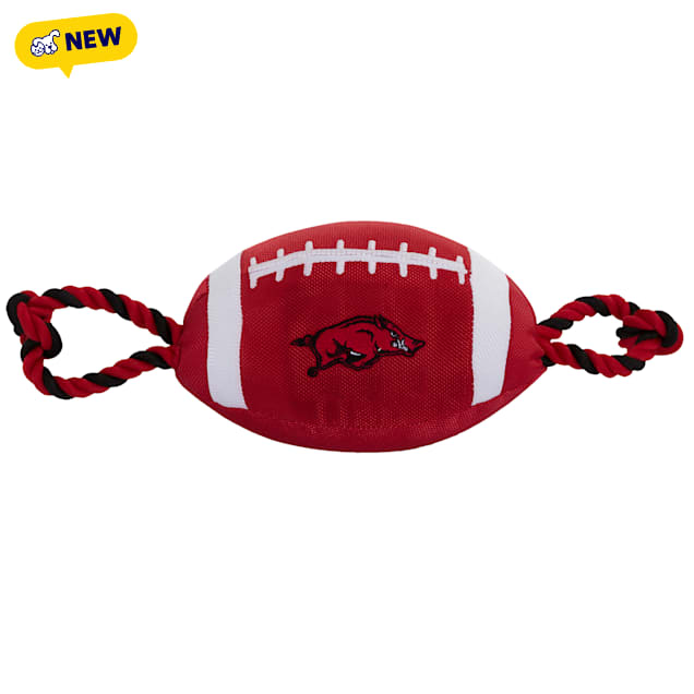 Pets First Arkansas Razorbacks NCAA Football Dog Toy, Medium - Carousel image #1