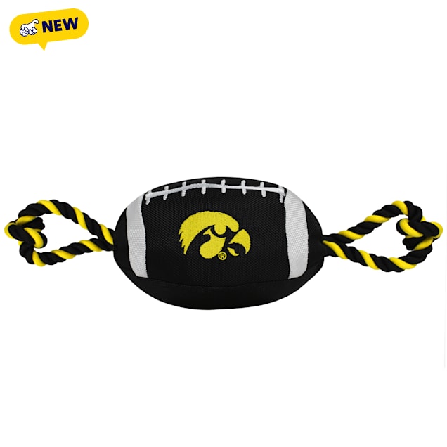 Pets First Iowa Hawkeyes NCAA Football Dog Toy, Medium - Carousel image #1