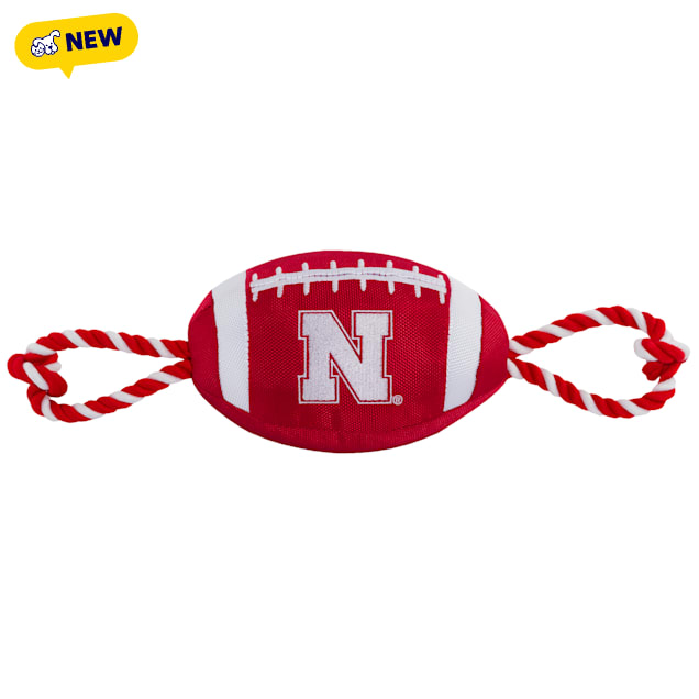 Pets First Nebraska Cornhuskers NCAA Football Dog Toy, Medium - Carousel image #1