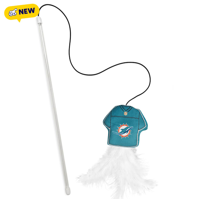 Pets First NFL Miami Dolphins Cat Wand, Small - Carousel image #1