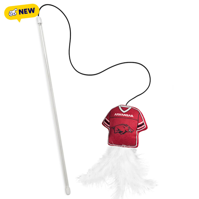 Pets First NCAA Arkansas Razorbacks Cat Wand, Small - Carousel image #1