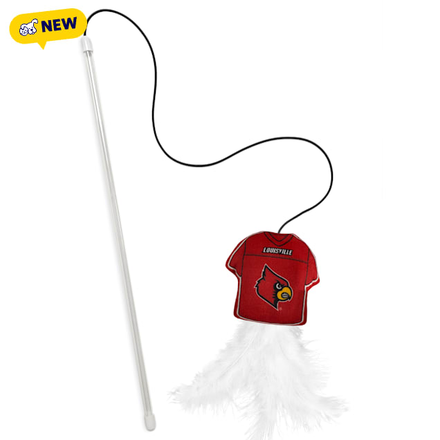 Pets First NCAA Louisville Cardinals Cat Wand, Small - Carousel image #1